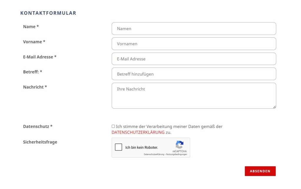 Sie befinden sich auf einer Testseite. Aus Sicherheitsgründen ist das Kontaktformular deaktiviert.